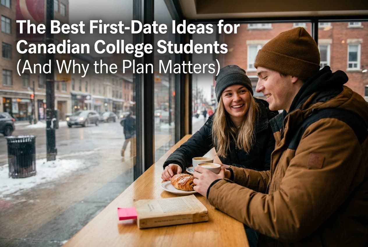 Professional header image for list-based article: The Best First-Date Ideas for Canadian College Students (...