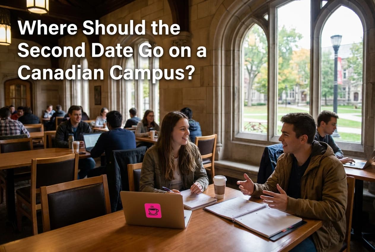 Professional header image for list-based article: Where Should the Second Date Go on a Canadian Campus?